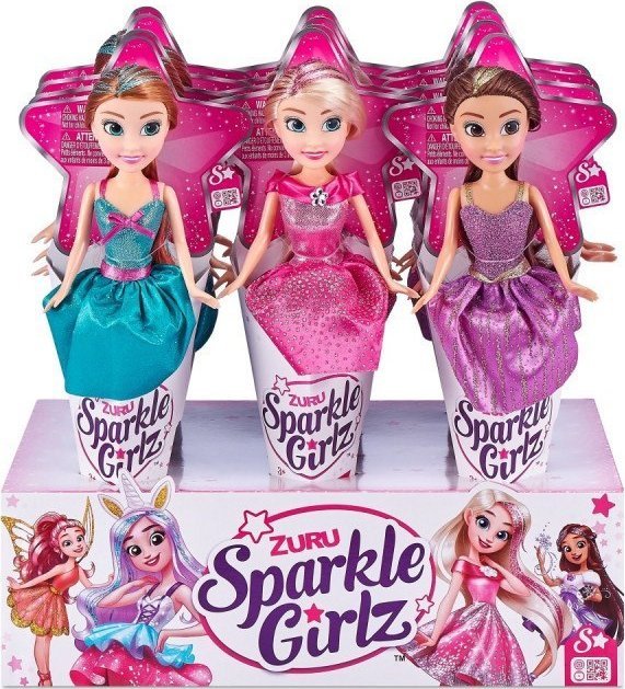 Triton Bábika Księżniczka w rożku 10.5 cala display 12 sztuk ZURU Sparkle Girlz