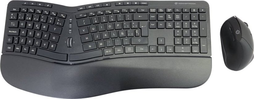 Conceptronic CONCEPTRONIC Wireless Keyboard+Mouse,ergo,Layout spanisch sw