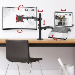 Barkan držiak na monitor 13-34" i Notebooka 21" biurkowy obrotowy (BRK_569534)