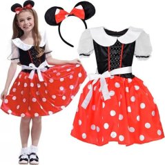 Jokomisiada Uroczy Kostium Strój myši Minnie Pre Dziewczynki przebranie L/XL ZA5280