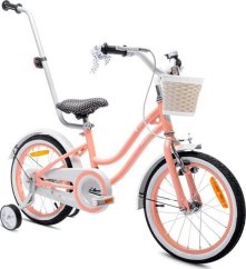 Sun Baby Detský balančný bicykel Pre dziewczynki 16 cali heart bike morelowy