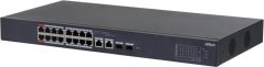 Dahua Technology Prepínač sieťový Zarządzany L2 Gigabit Ethernet (10/100/1000) Obsługa PoE Čierny (DH-CS4218-16ET-190)