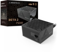 Montech BETA 2 80 PLUS Bronze Zasilacz, ATX 3.1 - 750 Watt, Čierny (BETA 2 750W)