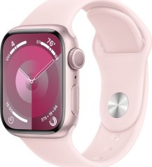 Apple Apple Watch Series 9 GPS 41mm Pink Aluminium Case with Light Pink Sport Band - S/M,Model A2978