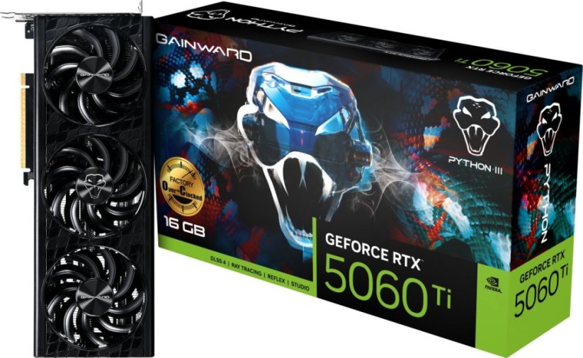 Gainward RTX 5060 Ti 16GB Gainward Phyton III OC GDDR7 3 Fan