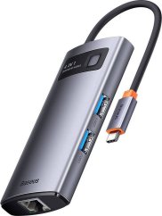 Baseus 1x RJ-45 1x USB-C  + 3x USB-A 3.0 (WKWG070113)