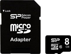Silicon Power MicroSDHC 8 GB Class 10  (SP008GBSTH010V10-SP)