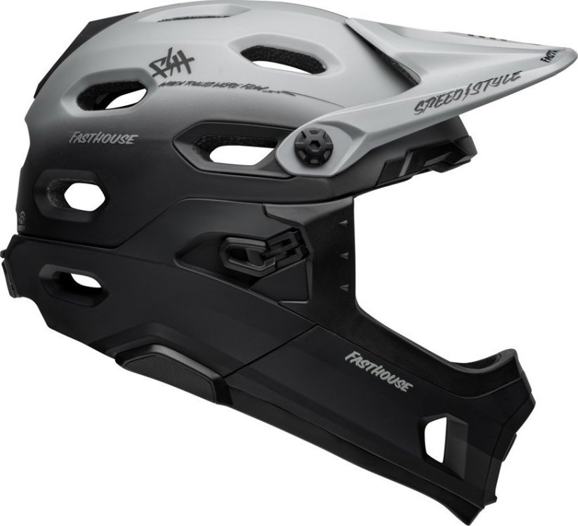 Bell Prilba na celú tvár BELL SUPER DH Rozmer prilbau: L(58-62 cm), Wybierz farba: Fasthouse Taco Tuesday Matte Gray Black