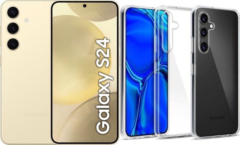 Samsung Galaxy S24 5G 8/128GB Żółty  (SM-S921BZYDEUE) + Etui Clear Case