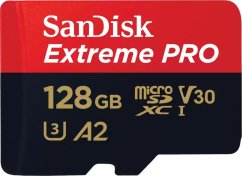 SanDisk Extreme PRO MicroSDXC 128 GB Class 10 UHS-I/U3 A2 V30 (SDSQXCD-128G-GN6MA)