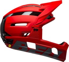 Bell Prilba na celú tvár SUPER AIR R MIPS SPHERICAL matte gloss red gray r. M (55–59 cm)