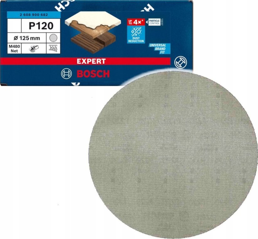 Bosch Bosch Expert M480 mesh sanding sheet O 125mm, K120 (50 pieces, for eccentric sanders)