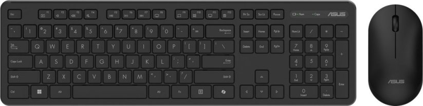 Asus Asus CW100 | Keyboard and Mouse Set | Wireless | LT | Black | 2.4 GHz