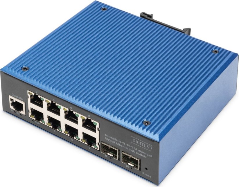 Digitus DIGITUS Switch 8+2-Port L2 managed Gigabit Ethernet PoE