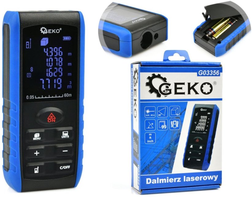 Geko Dalmierz laserowy 60m LCD HD (40)