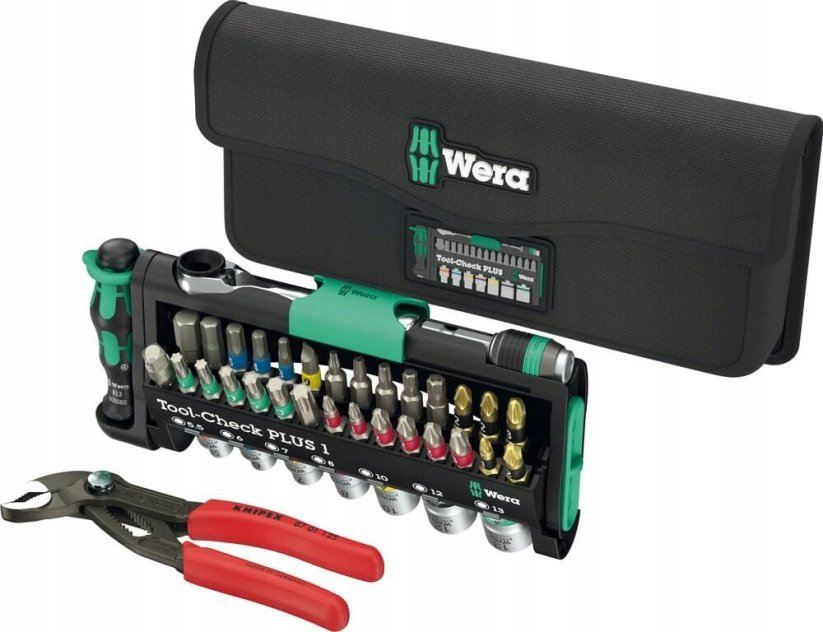 Wera Wera Tool-Check Combi 1 m Tasche u Knipex Cobra Zange,40tei
