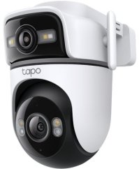 TP-Link Tapo TC47 V1 - Kamera na monitorovanie sieciowego - Multi-senzor + Obrotowy - Na zewnątrz - odporna na kurz/wodoodporna - Farbe (Tag&Nacht) - 2 x 3 MP - 2304 x 1296 - 2K - Audio - bezprzewodowy - Wi-Fi - 802.11ax, Ethernet 10Base-T/100Base-T - H.264 - DC 1