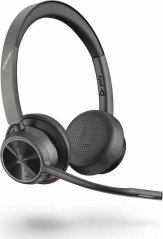 Poly Poly Voyager 4320 MS Teams Wireless Headset, Bluetooth, USB-A, +BT700 dongle, +Charging Stand, Black