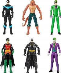 DC Comics Duży Rinkinys 6w1 DC Comics Veľké figurki Batman, Robin, Nightwing, Joker, Człowiek Zagadka, Copperhead 28 cm 3+