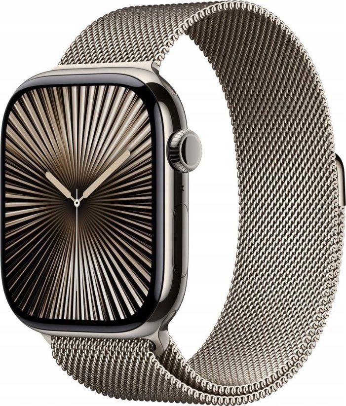 Apple Watch 10 GPS + Cellular 46mm Natural Titanium Milanese Loop M/L Sivý  (MWYC3ET/A)