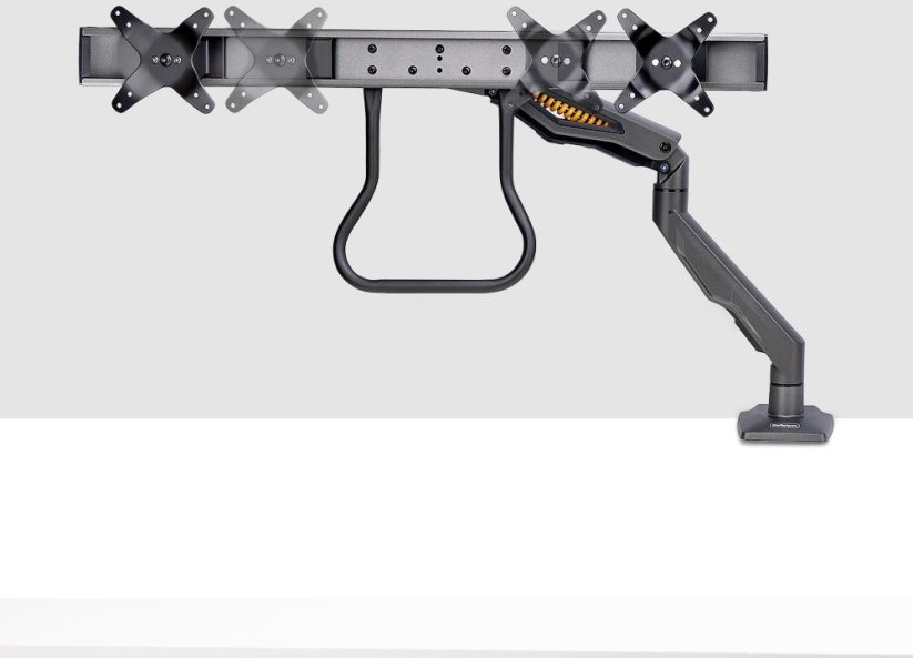 StarTech StarTech H2M1AS2-MONITOR-ARM držiak / stojak do monitorów 68,6 cm (27") Biurko Čierny