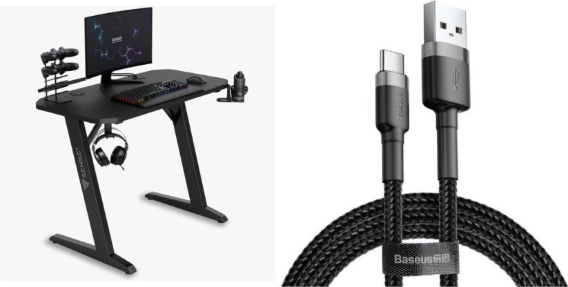SENSE7 gamingowe Nomad Basic 100x50 cm + kabel usb