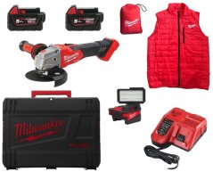 Milwaukee MILWAUKEE. M18FSAG125XBMC-502X GRINDER + M18ALIS-0 LAMP AND SLEEVELESS