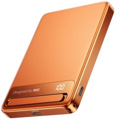 INIU MagPro Slim - magnetický powerbank bezprzewodowy Qi 2.2 10 000mAh Oranžový (MO-IU-P026)