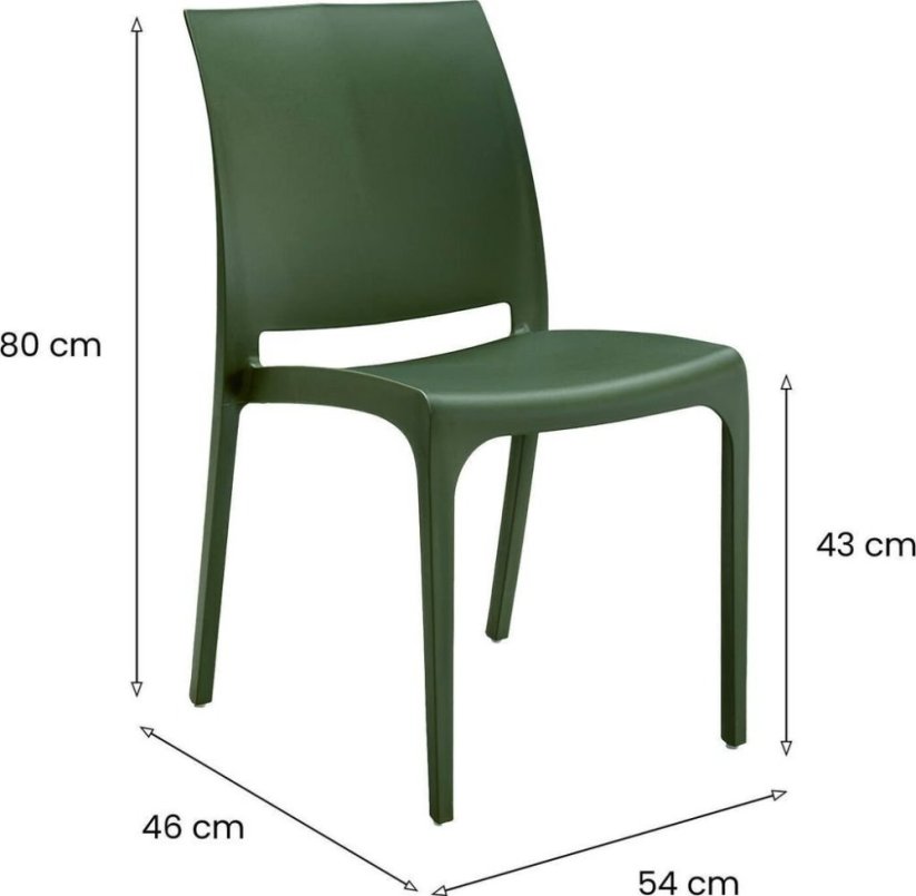 DKD Home Decor kreslo ogrodowe Volga Zelený (8003723503003)