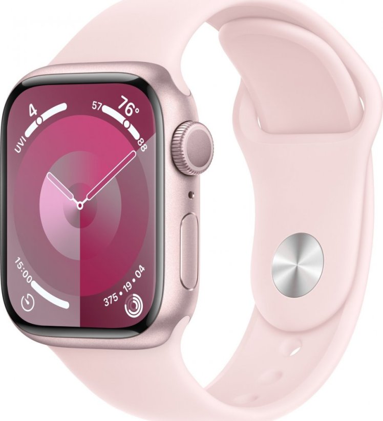 Apple Watch 9 41mm GPS Pink Alu Sport M/L Ružový (MR943QR/A)