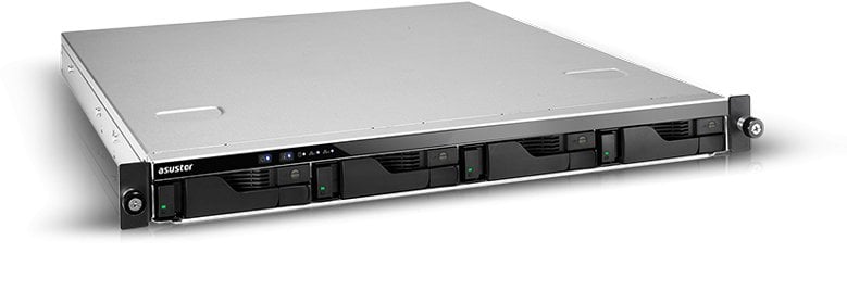 Asustor NAS Asustor Lockerstor 4RD AS6504RD, 1U rack, 4x (3.5" SATA HDD/ 2.5" SSD), Intel ATOM C3538, 8GB DDR4 SODIMM (Max.128