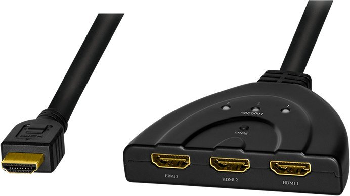 LogiLink Switch HDMI,3-port,bidirekt(1x3/3x1),4K/30Hz,CEC