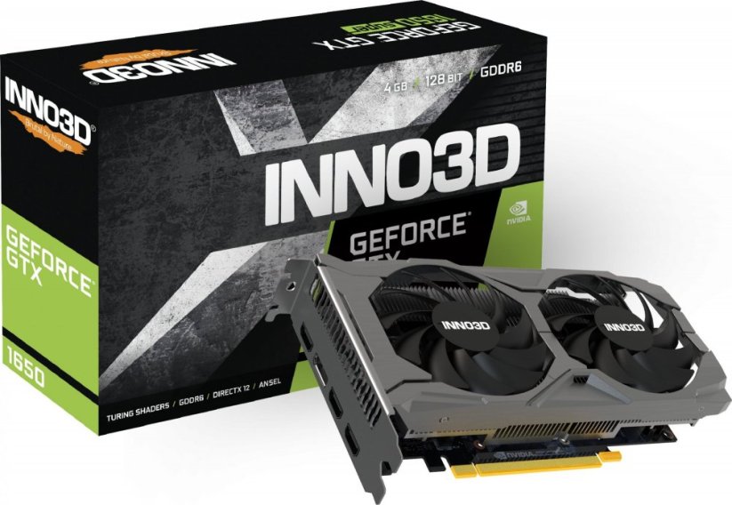 Inno3D GeForce GTX 1650 Twin X2 OC V3 4GB GDDR6 (N16502-04D6X-171330N)