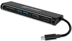 Manhattan Manhattan Konverter USB 3.1 Typ C auf HDMI/VGA 4-in-1