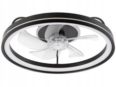 Lamkur Lamkur Fargo 49892 plafon ventilátor lampa na strop 1x37W LED 3000K 4000 lm Čierny