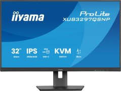iiyama IIYAMA XUB3297QSNP-B1 81,28cm 32Zoll IPS-panel 2560x1440 350cd/m USB-C Dock LAN/95W PD/DP-OUT KVM USB 3x3.2+1xC 1ms