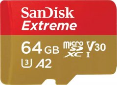 SanDisk Extreme MicroSDXC 64 GB Class 10 UHS-I/U3 A2 V30 (SDSQXA2-064G-GN6MA)