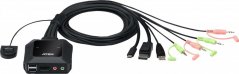 Aten ATEN CS52DP 2-Port USB-C DisplayPort Hybrid Cable KVM Switch