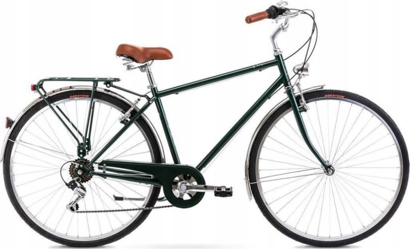 Romet Dviratis Romet Vintage Eco M 2024 dark green-20" / L (Dydis: 20" / L)