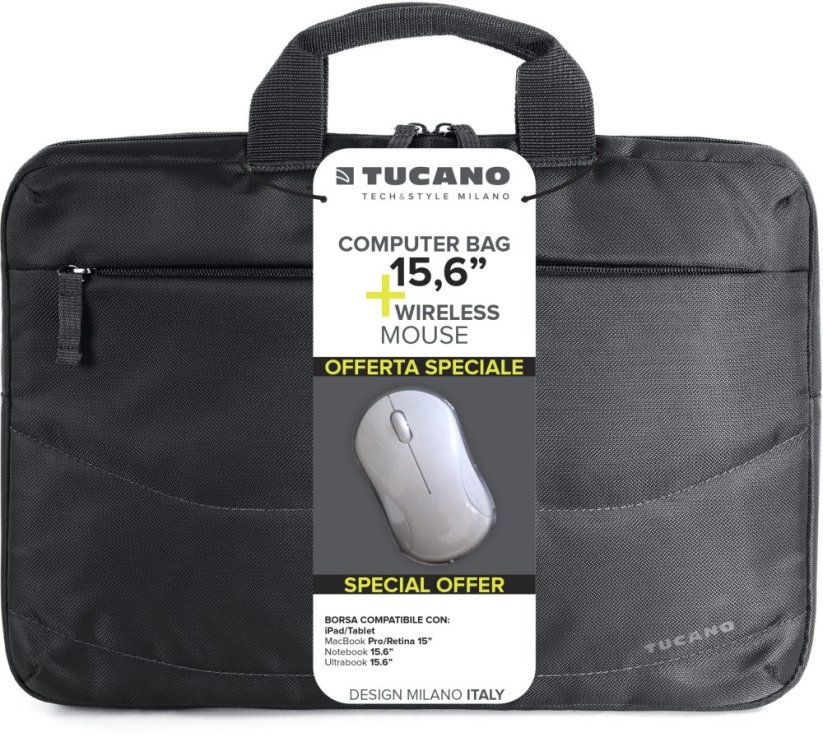 Tucano Tucano Borsa Idea 15.6" computer bag + mouse, black