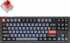 Keychron V3 TKL 80% Fully Assembled Knob K Pro Red Switch Frosted Black QMK/VIA