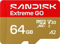 SanDisk Extreme GO MicroSDXC 64 GB Class 10 UHS-I/U3 A2 V30 (SDSQXGN-064G-GN6MN)
