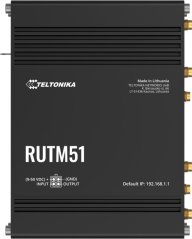 Teltonika Teltonika · Router· RUTM51· Industrial 5G - Router, Wi-Fi 5 (802.11ac), Dual-band (2.4 GHz / 5 GHz), Ethernet LAN, 5G, Black, Industrial router