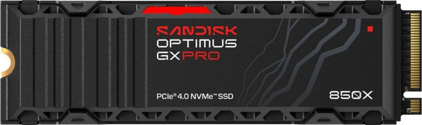 SanDisk Optimus GX PRO 850X - SSD - zaszyfrowany - 4 TB - vnútorný - M.2 2280 D5-M (M.2 2280 D5-M) - PCIE 4.0 x4 (NVME) - TCG Opal Encryption 2.01 - zintegrowany radiator (SDSP81400TAH-000E0)