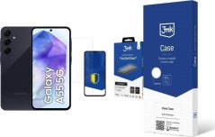 Samsung Galaxy A55 5G 8/128GB Black Enterprise Edition (SM-A556BZK) + FlexibleGlass + Etui Clear Case
