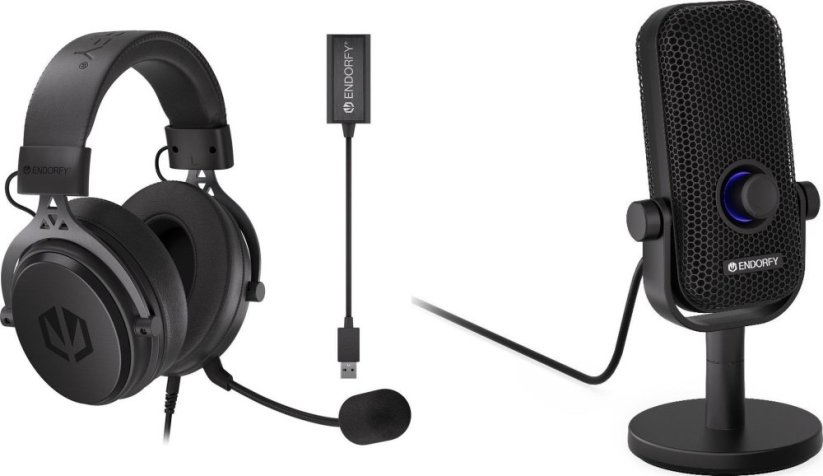 Endorfy Słuchawki Endorfy Viro Plus USB (EY1A001) + Mikrofon Solum Voice S