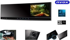 Nvox lusterko wsteczne LCD 4.3" rejestrator jazdy (DVR JW4380)