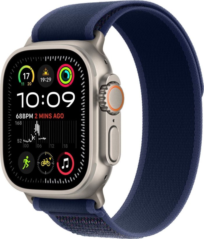 Apple Watch Ultra 2 GPS + Cellular 49mm Titanium Case Trail Loop S/M Modrý (MX4J3)
