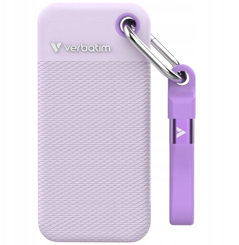 Verbatim disk vonkajší Verbatim Pocket SSD 1TB USB-C 3.2 gen.2 Biely-Fialový 32322