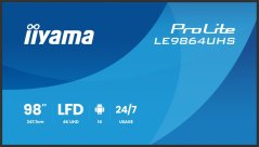 iiyama IIYAMA 247.7cm(97,5") LE9864UHS-B1AG 16:9 2xHDMI+USB-C (Speditionsversand)